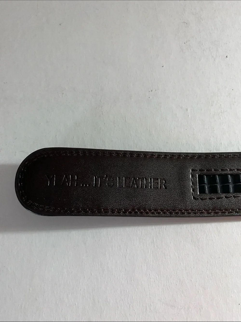 Mission Men's Brown Leather Adjustable Dress Belt with Brown and Silver Buckle